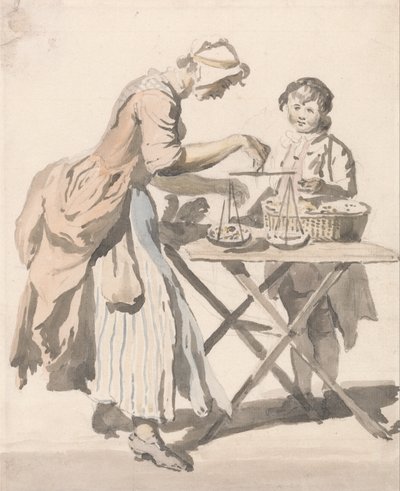 London Cries - Black Heart Cherries... by Paul Sandby